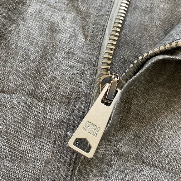 Simon Spurr | Linen motto zipper jacket - Picture 3 of 8